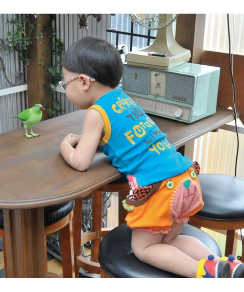 BOO HOMES(ブー オム)の「ネコパンツ(パンツ・キッズ・グレ―/オレンジ・XXS(60~70cm)/XS(80~90cm)/S(100~110cm)/M(120~130cm))」の15枚目の写真