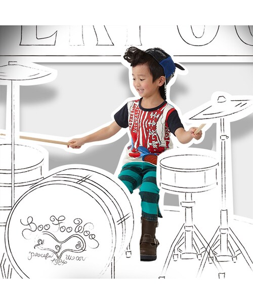 BOO HOMES（ブー オム）の「七分丈パンツ（フルーツボーダー）（パンツ・キッズ・グリーン/ナチュラル/イエロー・80cm/90cm/100cm/110cm/120cm/130cm）」の17枚目の写真