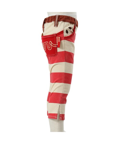 BOO HOMES（ブー オム）の「七分丈パンツ（フルーツボーダー）（パンツ・キッズ・グリーン/ナチュラル/イエロー・80cm/90cm/100cm/110cm/120cm/130cm）」の2枚目の写真