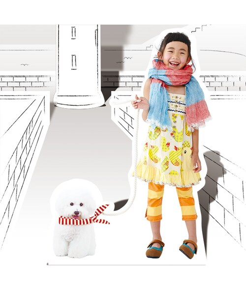 BOO HOMES（ブー オム）の「七分丈パンツ（フルーツボーダー）（パンツ・キッズ・グリーン/ナチュラル/イエロー・80cm/90cm/100cm/110cm/120cm/130cm）」の19枚目の写真