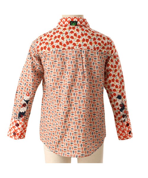 hippy happy yuppy boo（ヒッピー ハッピー ヤッピー ブー）の「キッズ ロングスリーブシャツ（トップス・キッズ・ブルー/ナチュラル/レッド・90cm/100cm/110cm/120cm/130cm）」の10枚目の写真