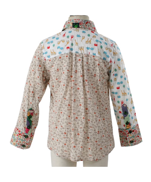 hippy happy yuppy boo（ヒッピー ハッピー ヤッピー ブー）の「キッズ ロングスリーブシャツ（トップス・キッズ・ブルー/ナチュラル/レッド・90cm/100cm/110cm/120cm/130cm）」の3枚目の写真