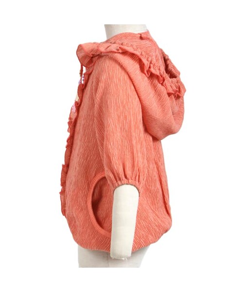 BOO HOMES（ブー オム）の「Girl's ジップ Up ジャケット（お花レース）（トップス・キッズ・グレー/ピンク・XS(80~90cm)/S(100~110cm)/M(120~130cm)）」の7枚目の写真