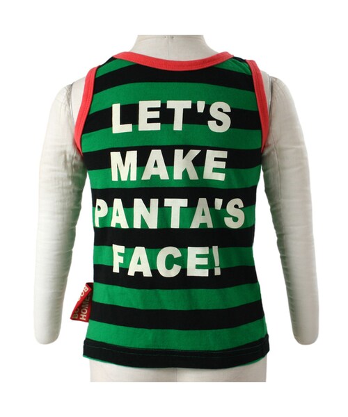 BOO HOMES（ブー オム）の「タンクトップ（福笑いパンタくん）（トップス・キッズ・グリーン/レッド/イエロー・90cm/100cm/110cm/120cm）」の3枚目の写真