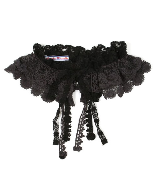 SUPER BOO HOMES（スーパー ブー オム）の「つけえり（レース）（ファッション雑貨・キッズ・ブラック/ナチュラル・Free Size）」の4枚目の写真