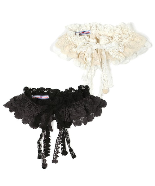 SUPER BOO HOMES（スーパー ブー オム）の「つけえり（レース）（ファッション雑貨・キッズ・ブラック/ナチュラル・Free Size）」の7枚目の写真