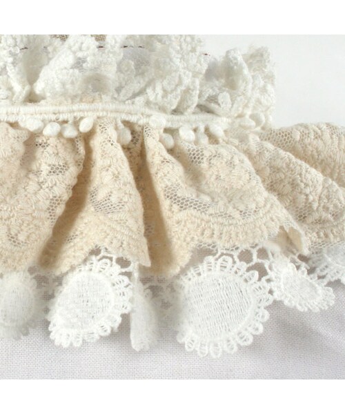 SUPER BOO HOMES（スーパー ブー オム）の「つけえり（レース）（ファッション雑貨・キッズ・ブラック/ナチュラル・Free Size）」の2枚目の写真