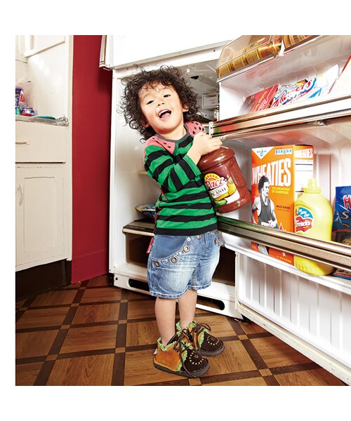 BOO HOMES(ブー オム)の「七分袖Tee(フルーツボーダー)(トップス・キッズ・グリーン/ナチュラル/イエロー・80cm/90cm/100cm/110cm/120cm/130cm/140cm)」の20枚目の写真