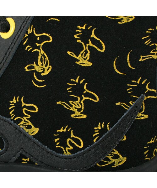 BOO SHOES（ブー シューズ）の「レザーハイカットスニーカー（PEANUTS）（シューズ・キッズ・ブラック/イエロー・22cm/23cm/24cm/25cm/26cm/27cm）」の8枚目の写真