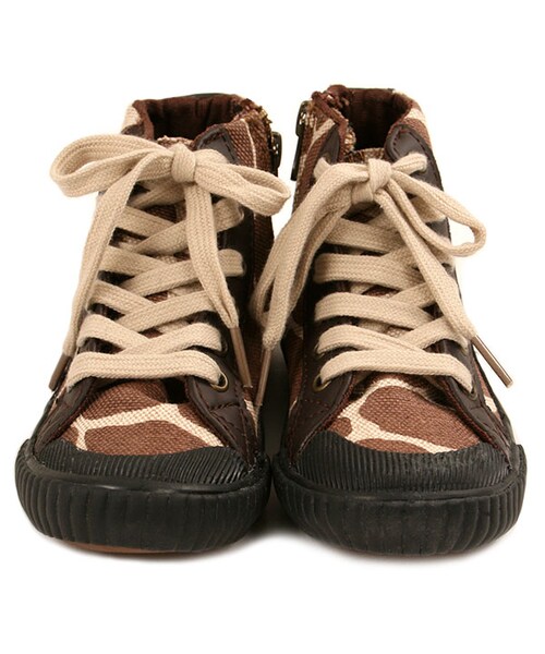 BOO SHOES（ブー シューズ）の「ハイカットシューズ（キリン）（シューズ・キッズ・ブラウン・15cm/16cm/17cm/18cm/19cm/20cm/21cm/22cm）」の2枚目の写真