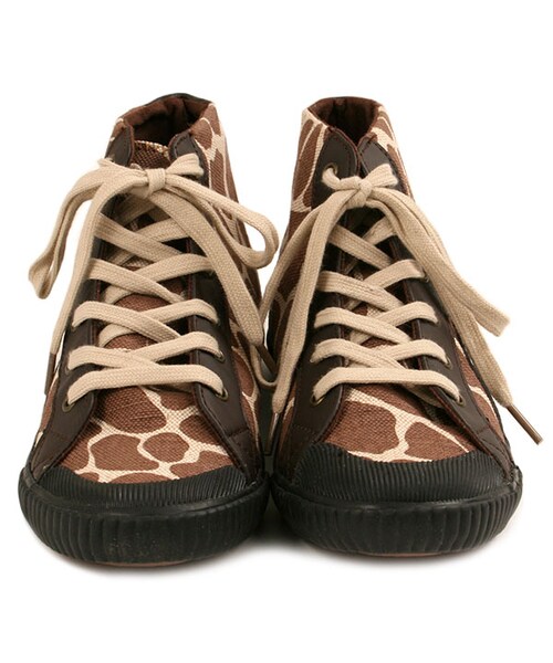 BOO SHOES（ブー シューズ）の「ハイカットシューズ（キリン）（シューズ・キッズ・ブラウン・23cm/24cm）」の2枚目の写真