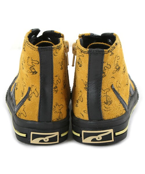 BOO SHOES（ブー シューズ）の「レザーハイカットスニーカー（PEANUTS）（シューズ・キッズ・ブラック/イエロー・15cm/16cm/17cm/18cm/19cm/20cm/21cm）」の6枚目の写真