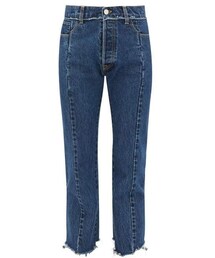 Vetements - Deconstructed Straight Leg Jeans - Womens - Blue