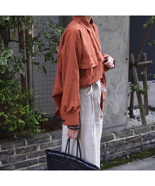 no brand（ノーブランド）の「バックスリットサファリシャツ（シャツ/ブラウス・レディース・その他）」の9枚目の写真