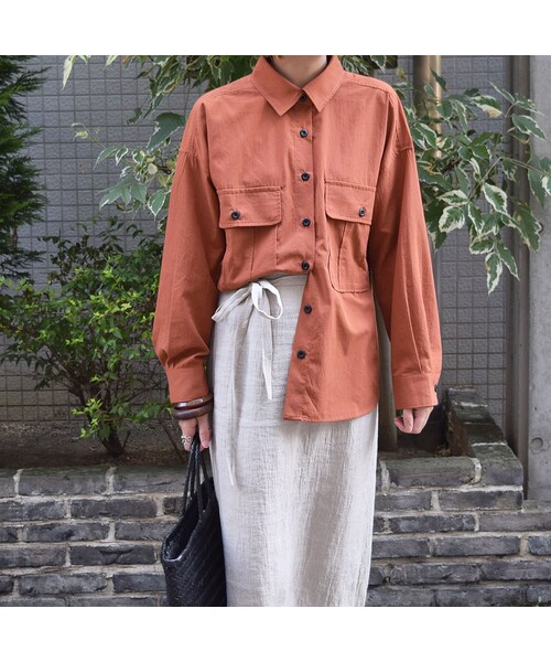 no brand（ノーブランド）の「バックスリットサファリシャツ（シャツ/ブラウス・レディース・その他）」の7枚目の写真