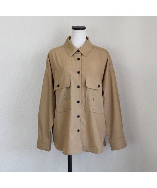 no brand（ノーブランド）の「バックスリットサファリシャツ（シャツ/ブラウス・レディース・その他）」の10枚目の写真