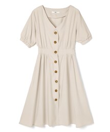 GRL | Vネック前ボタンウエストマークワンピース(ワンピース)