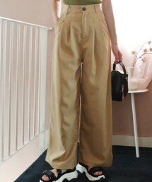 DHOLIC | ボタンツータックパンツ(スラックス)