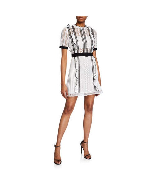 monochrome mini dress