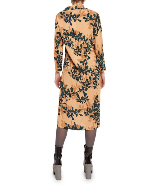 DRIES VAN NOTEN◆プリント Vネック ミディ ワンピース ドレス DRIES VAN NOTEN(ドリスヴァンノッテン)の「Dries Van Noten