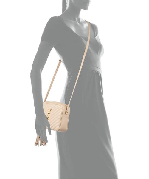 Saint Laurent（サンローラン）の「Saint Laurent Lou Medium Monogram YSL Calf Crossbody Bag（ショルダーバッグ・レディース・Purple/Beige/Black・One Size）」の5枚目の写真