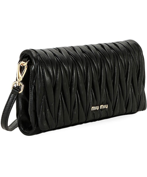 MiuMiu(ミュウミュウ)/関税送料込み MATELASSE shoulder bag Miu Miu Mini Wander Matelassé Shoulder Bag | Yellow | FARFETCH