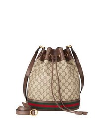 Gucci Ophidia GG Supreme Canvas Drawstring Bucket Bag