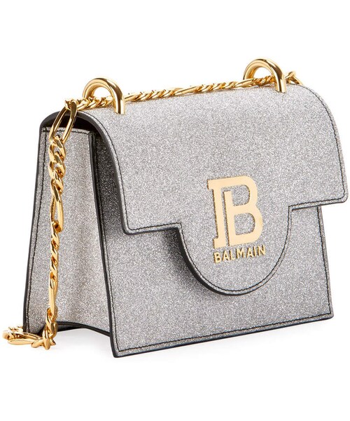 BALMAIN（バルマン）の「Balmain Glitter Wallet On Chain Bag（ショルダーバッグ・レディース・Silver・One Size）」の4枚目の写真