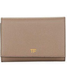 TOM FORD Saffiano Flap Line Wallet