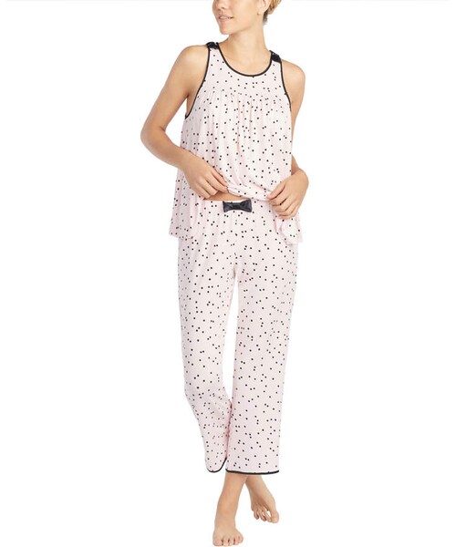 kate spade new york（ケイトスペード ニューヨーク）の「Kate Spade New York Evergreen Sleeveless Cropped Pajama Set（ルームウェア/パジャマ・レディース・Pink・Large/X-small/Medium/Small）」の4枚目の写真