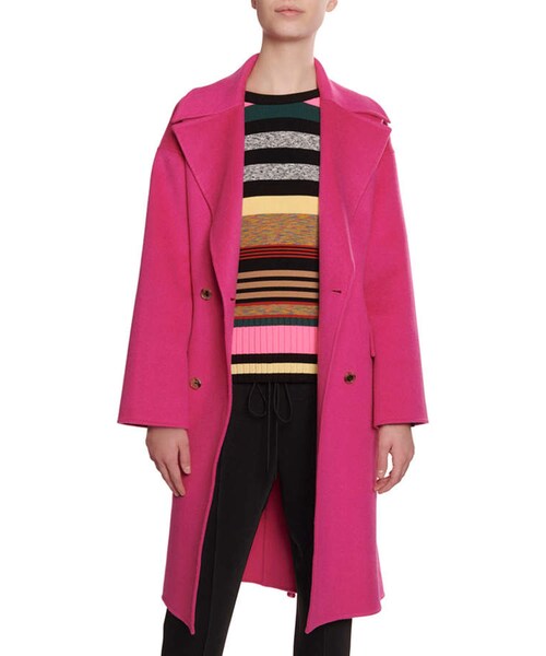 美品 KENZO ケンゾー フランス製 ロングコート ウール 花柄 胡桃ボタン KENZO（ケンゾー）の「Kenzo Wool/Cashmere Belted Cocoon
