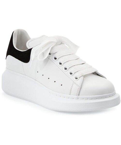 Alexander McQueen（アレキサンダーマックイーン）の「Alexander McQueen Leather Lace-Up Platform Sneakers（その他シューズ・レディース・Red/White・5.5b / 35.5eu/9.5b / 39.5eu/6b / 36eu/7b / 37eu/5b / 35eu/10.5b / 40.5eu/8.5b / 38.5eu/10b / 40eu/8b / 38eu/6.5b / 36.5eu/9b / 39eu/7.5b / 37.5eu/11b / 41eu）」の6枚目の写真