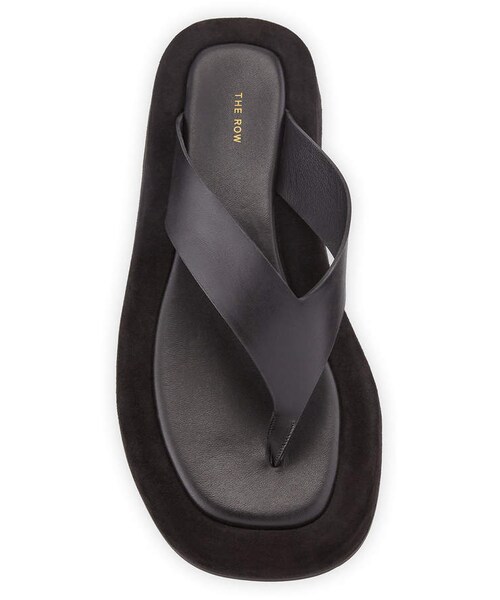THE ROW（ザロウ）の「THE ROW Ginza Flip Flop（その他シューズ・レディース・White/Black・9.5b / 39.5eu/10b / 40eu/9b / 39eu/7b / 37eu/7.5b / 37.5eu/6.5b / 36.5eu/8b / 38eu/8.5b / 38.5eu/11b / 41eu）」の5枚目の写真