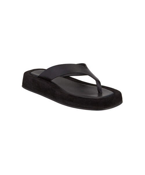 THE ROW（ザロウ）の「THE ROW Ginza Flip Flop（その他シューズ・レディース・White/Black・9.5b / 39.5eu/10b / 40eu/9b / 39eu/7b / 37eu/7.5b / 37.5eu/6.5b / 36.5eu/8b / 38eu/8.5b / 38.5eu/11b / 41eu）」の2枚目の写真