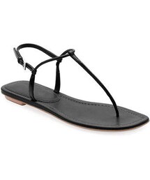 Prada Flat Patent Leather Thong Sandals