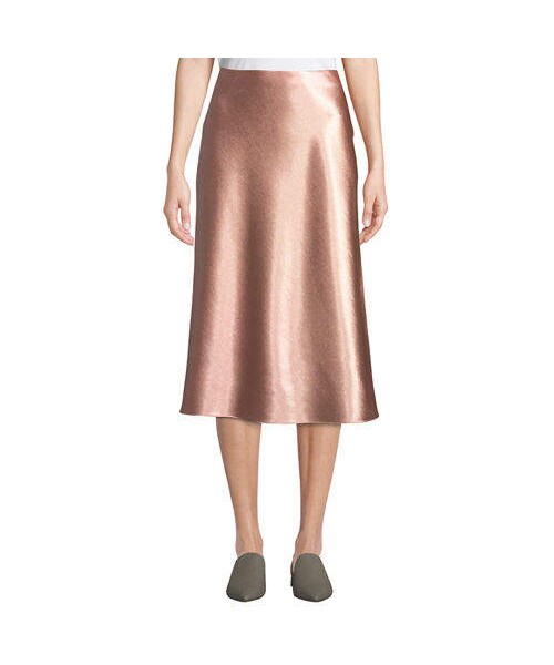 Vince Bias-Cut Satin Midi-Length Slip 