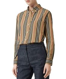 BURBERRY | Burberry Guan Long-Sleeve Striped Shirt(シャツ/ブラウス)