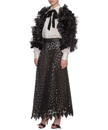 MARC JACOBS | Marc Jacobs Organdy Tie-Neck Pleated Button-Front Blouse(シャツ/ブラウス)