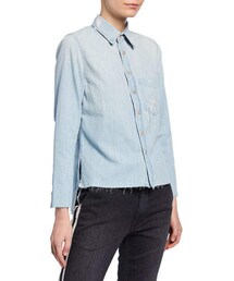 mother | MOTHER The Foxy Slice Fray Button-Up Shirt (シャツ/ブラウス)
