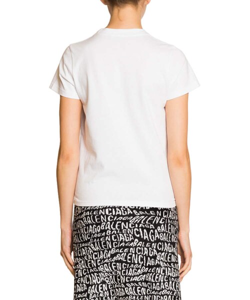 BALENCIAGA（バレンシアガ）の「Balenciaga Short-Sleeve Logo T-Shirt（Tシャツ/カットソー・レディース・White・X-large/X-small/Small/Large/Medium）」の2枚目の写真
