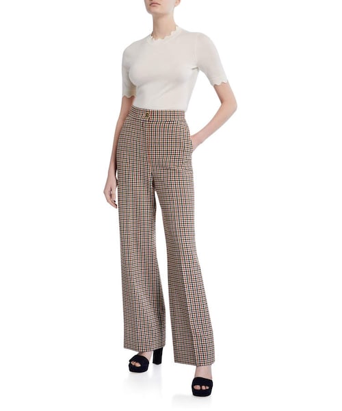 TORY BURCH（トリーバーチ）の「Tory Burch Plaid Wide-Leg Pants（その他パンツ・レディース・Brown・2/4/6/8/10/12/14）」の2枚目の写真