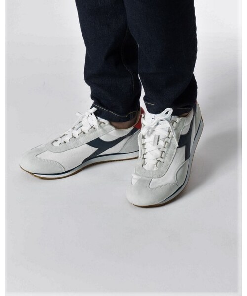 DIADORA EQUIPE STONE WASH ネイビー 28.5 Diadora Equipe 75 Stone Washed Suede Trainers Micro Blue