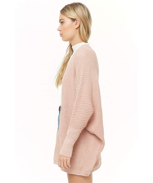 FOREVER 21(フォーエバー トゥエンティーワン)の「Forever 21 Dolman-Sleeve Cardigan(カーディガン/ボレロ・レディース・Beige/Pink・Small/Medium/Large)」の4枚目の写真