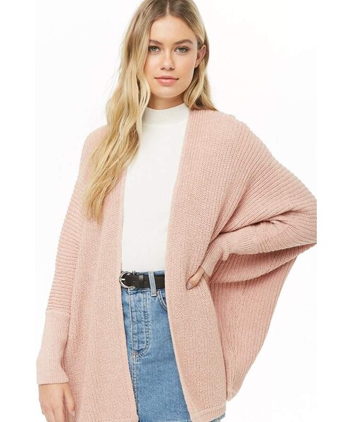 FOREVER 21(フォーエバー トゥエンティーワン)の「Forever 21 Dolman-Sleeve Cardigan(カーディガン/ボレロ・レディース・Beige/Pink・Small/Medium/Large)」の2枚目の写真