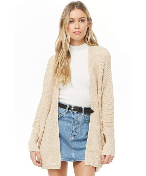 FOREVER 21(フォーエバー トゥエンティーワン)の「Forever 21 Dolman-Sleeve Cardigan(カーディガン/ボレロ・レディース・Beige/Pink・Small/Medium/Large)」の6枚目の写真