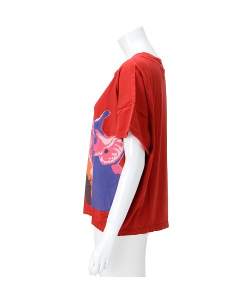 mercibeaucoup,（メルシーボークー）の「メルシーボークー、 / デカブタティー / カットソー（トップス・レディース・red(21)/gray(24)・01）」の5枚目の写真