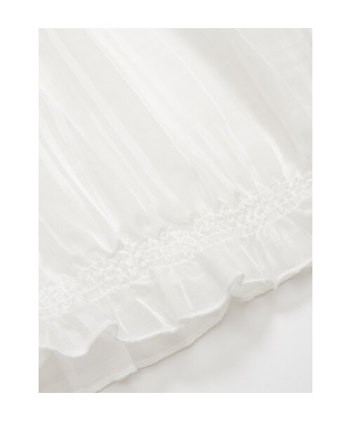 w closet（ダブルクローゼット）の「シアーチェックシャーリング半袖プルオーバー（トップス・レディース・オフホワイト/ネイビー・FREE）」の8枚目の写真