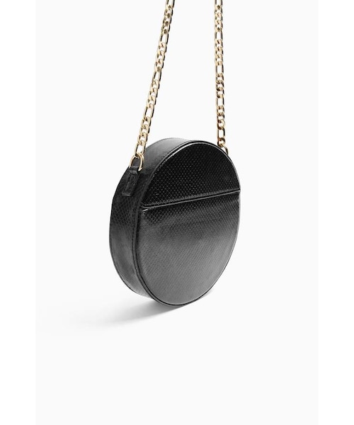 GEE Black Crocodile Circle Cross Body Bag