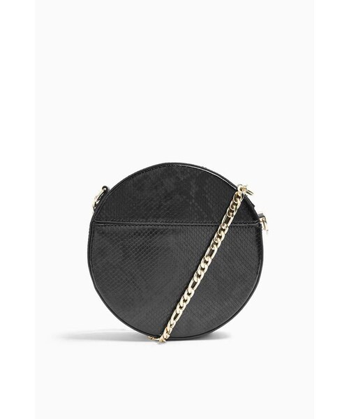 GEE Black Crocodile Circle Cross Body Bag