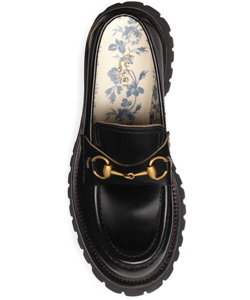 GUCCI（グッチ）の「Gucci Django Leather Lug-Sole Loafers（シューズ・レディース・Black・8.5b / 38.5eu）」の3枚目の写真